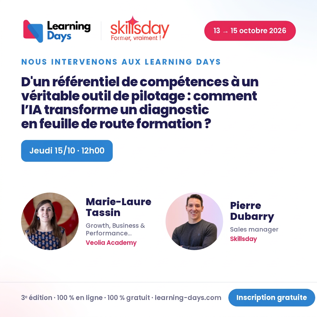 Visuel carré publié par deux intervenantes des Learning Days